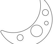 Coloriage Croissant de lune facile