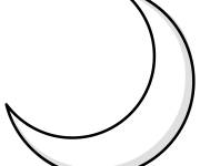Coloriage croissant de lune vectoriel