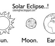 Coloriage &Eacute;clipse solaire