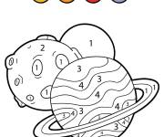 Coloriage El&eacute;ments du Syst&egrave;me solaire en couleurs