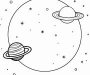 Coloriage Haumea et ses lunes