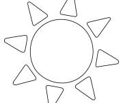 Coloriage Illustration du soleil simple