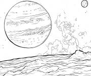 Coloriage Jupiter et Europe détaillés
