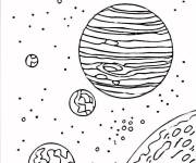 Coloriage Jupiter et les autres plan&egrave;tes de notre syst&egrave;me