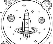 Coloriage L'aventure de la navette spatiale