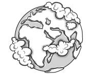 Coloriage La Terre habitable du syst&egrave;me solaire