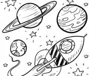 Coloriage Le fus&eacute; en explorant le Syst&egrave;me stellaire
