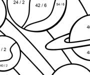 Coloriage et dessins gratuit le syst&egrave;me solaire magique division à imprimer