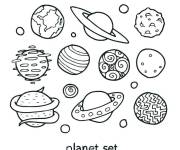 Coloriage Le syst&egrave;me solaire plan&eacute;taire