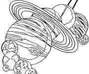 Coloriage Le syst&egrave;me solaire plan&eacute;taire en ligne