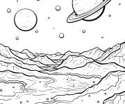 Coloriage Le terrain glac&eacute; de Pluton