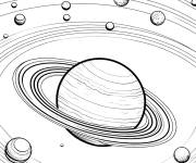 Coloriage Les anneaux de Saturne