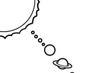 Coloriage Les plan&egrave;tes du syst&egrave;me solaire en m&ecirc;me ligne