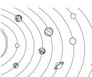 Coloriage et dessins gratuit Les plan&egrave;tes principaux du Syst&egrave;me solaire à imprimer