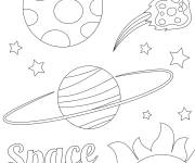 Coloriage M&eacute;t&eacute;orite dans le syst&egrave;me solaire