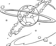 Coloriage Plan&egrave;te dans un syst&egrave;me solaire &eacute;trange