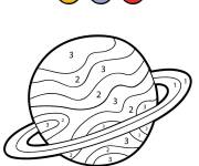 Coloriage Plan&egrave;te en couleurs