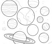 Coloriage Plan&egrave;tes d&eacute;taill&eacute;es du syst&egrave;me solaire