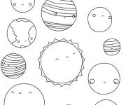 Coloriage Plan&egrave;tes du Syst&egrave;me solaire