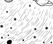 Coloriage Pluie de m&eacute;t&eacute;ores