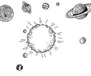 Coloriage Soleil l'&eacute;toile de notre Syst&egrave;me solaire