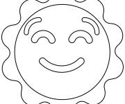 Coloriage Soleil souriant en &eacute;moji