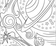 Coloriage Syst&egrave;me solaire anti-stress