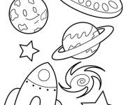 Coloriage Un fusil en d&eacute;cuivrant l'espace