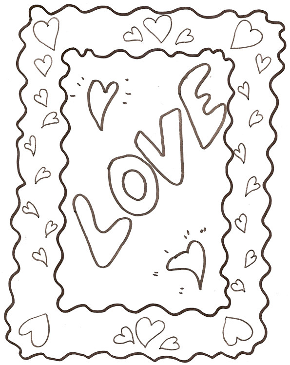 Coloriage Amour Facile Dessin Gratuit à Imprimer