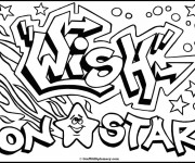 Coloriage Art Graffiti vectoriel