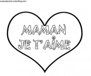 Coloriage Coeur d'amour pour Maman