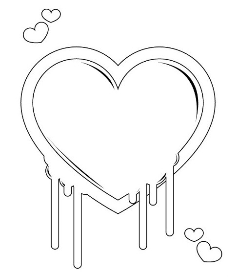 Coloriage Coeur D Amour Qui Coule Dessin Gratuit A Imprimer