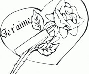Coloriage Coeur et Meilleur expression d'amour