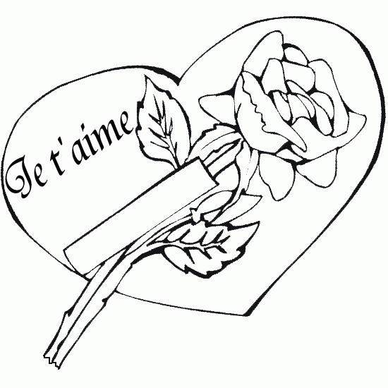 Coloriage Coeur Et Meilleur Expression D Amour Dessin Gratuit A Imprimer