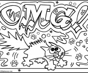 Coloriage Graffiti humouristique