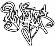 Coloriage Tag Love artistique