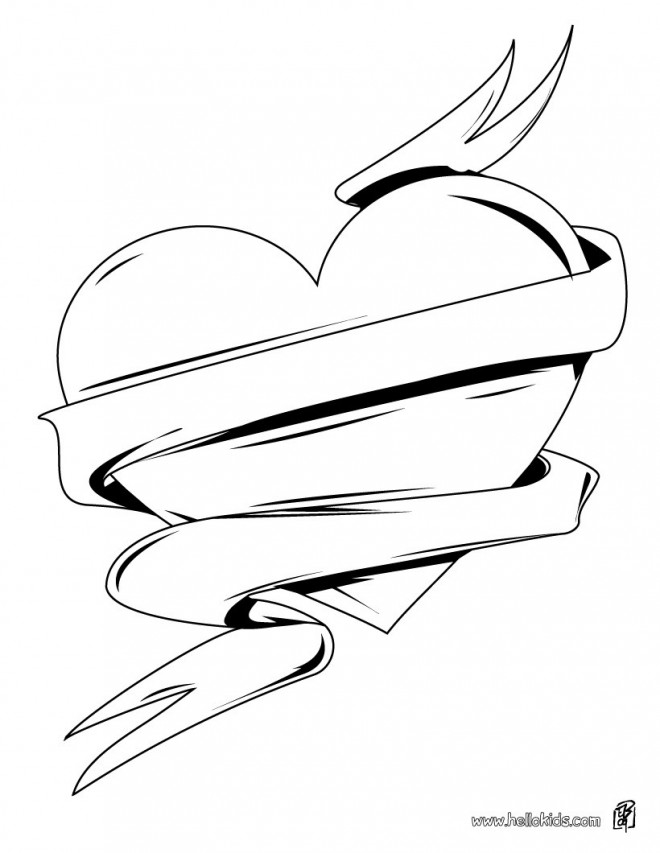 Coloriage Love Facile Dessin Gratuit A Imprimer