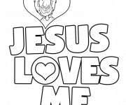 Coloriage Tag Love J&eacute;sus