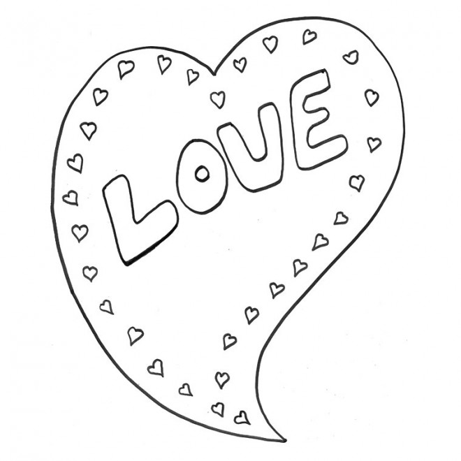 Coloriage et dessins gratuits Tag Love simple à imprimer