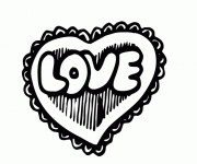 Coloriage Tag Love stylis&eacute;