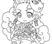 Coloriage Chibi Tanjiro Kamado pour enfants