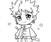 Coloriage et dessins gratuit Chibi Tanjiro simple à imprimer
