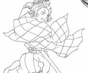 Coloriage Contour de Tanjiro Kamado