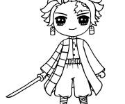 Coloriage Facile Tanjiro Kamado kawaii
