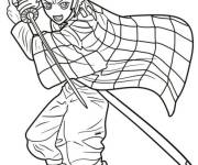 Coloriage Illustration de Tanjiro Kamado avec son &eacute;p&eacute;e