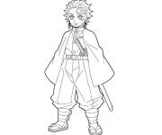 Coloriage Le courageux Tanjiro