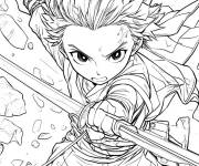 Coloriage Le regard d'un tueur