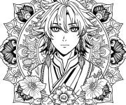 Coloriage Mandala Tanjiro