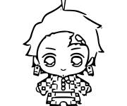 Coloriage Petit Tanjiro cool