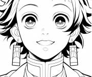 Coloriage Photo de Tanjiro Kamado